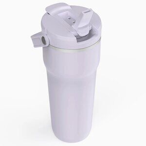 Zak Designs Harmony 2-in-1 Travel Tumbler 30 oz Insulated Cup Straw Lilac Purple